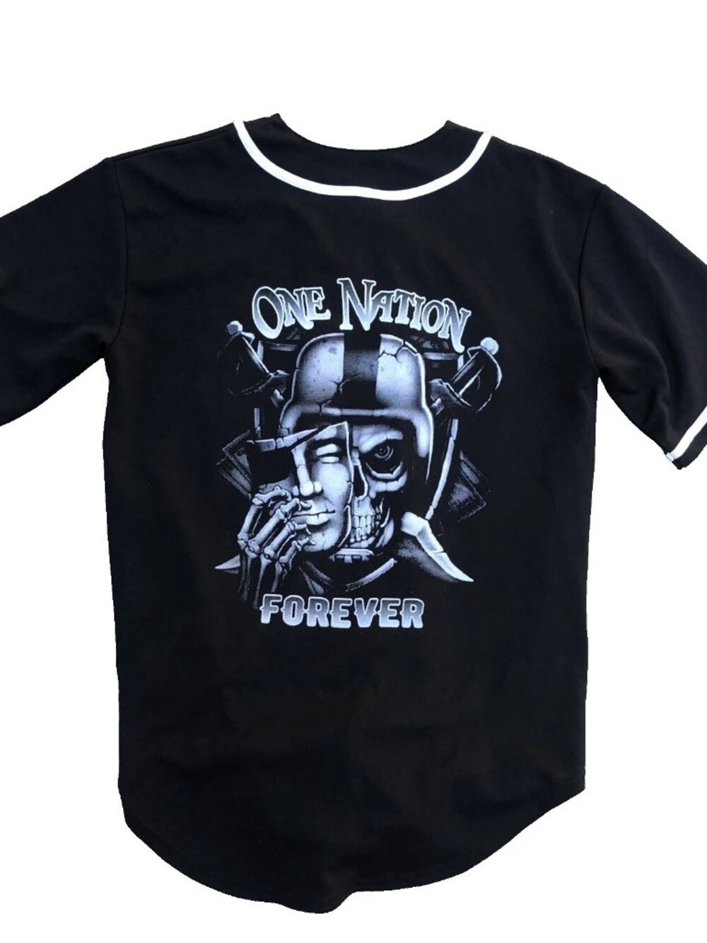 LA DREAMZ One National Forever Las Vegas Raiders Jersey Men's SMALL Black Button